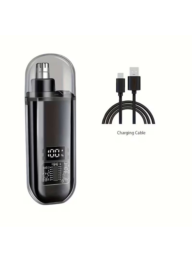 Rechargeable Ear & Nose Hair Trimmer with Digital Display | 360° Rotating Head | Safe Painless Trimming - Image 3